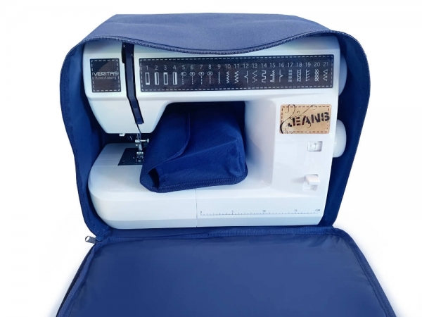 Sac pour machines à coudre bleu "Sewing"